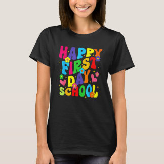 First Day Of School Retro Groovy Back To School Te T-Shirt