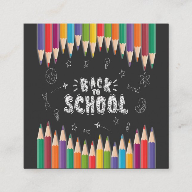  First Day Of School Shirt, Welcome Back To School Square Business Card (Front)