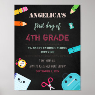 first day of school sign chalkboard school supply