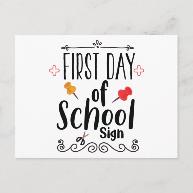 First Day of School Sign Postcard (Front)