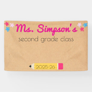 First Day of School Teacher Keepsake Class Memory  Banner