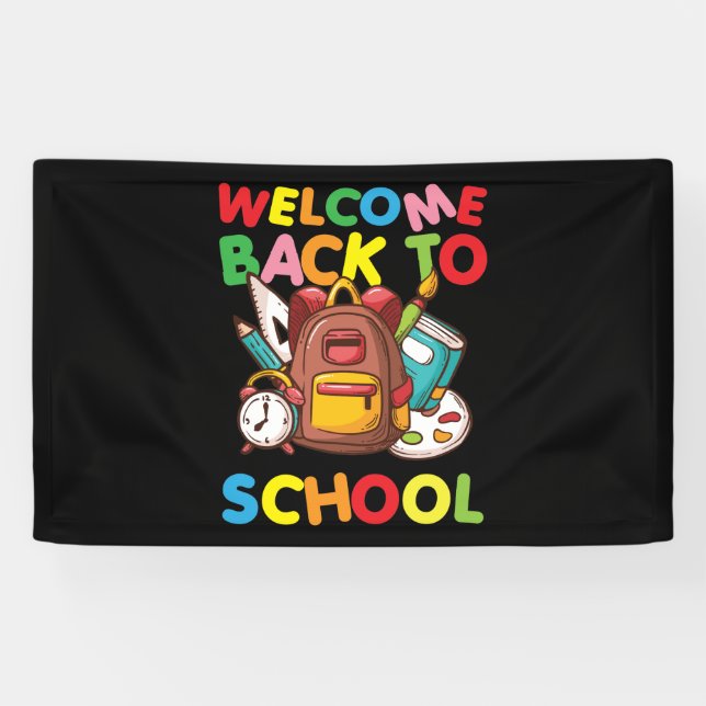 First Day of School Teacher Welcome Back to School Banner (Horizontal)