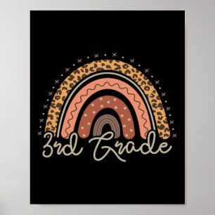 First day of School Third grade 3rd back to school Poster