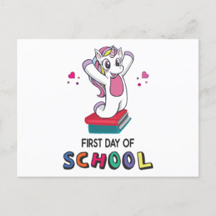 First day of school Unicorn Postcard