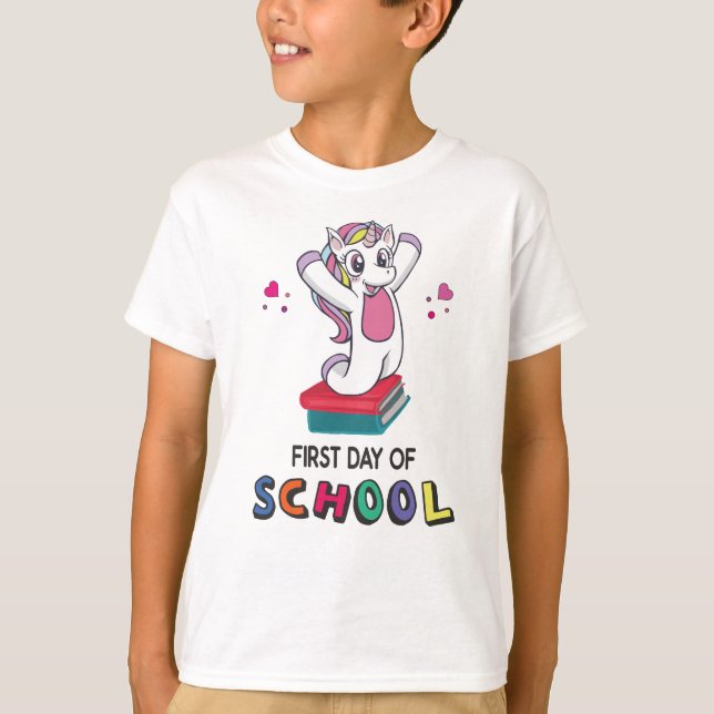 First day of school Unicorn T-Shirt (Front)