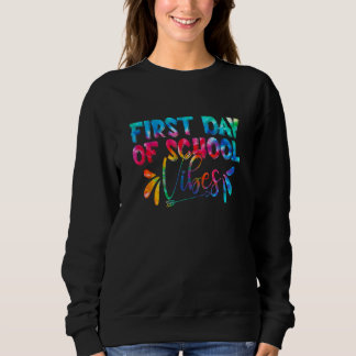 First Day Of School Vibes Boys Girls Kids 1st Day Sweatshirt