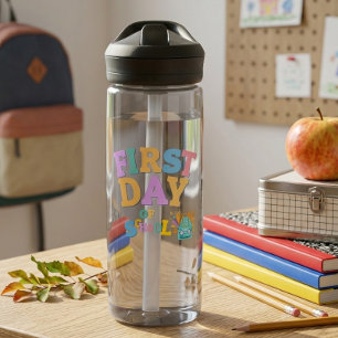 First Day of School Water Bottle with Name