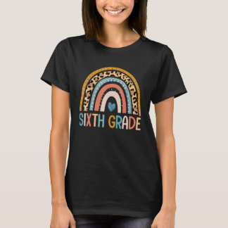 First Day Of Sixth Grade Rainbow Teacher Kids Ret T-Shirt