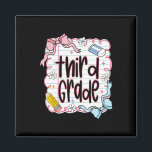 First Day Of Third Grade Coquette Bow For Teacher  Magnet<br><div class="desc">First Day Of Third Grade Coquette Bow For Teacher</div>