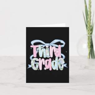 First Day Of Third Grade Floral Bundle For Teacher Card