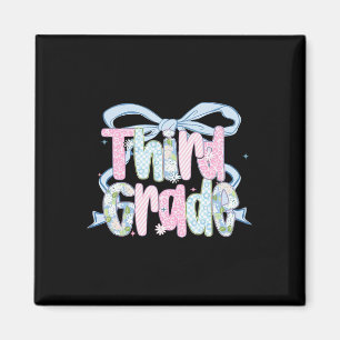 First Day Of Third Grade Floral Bundle For Teacher Magnet