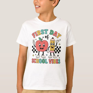 First Day School Vibes Retro Apple Pencil Shirt