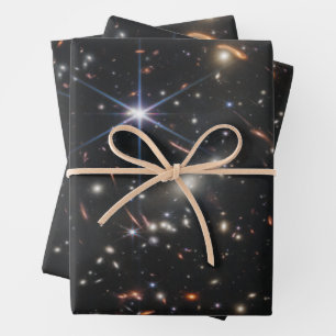 First Deep Field of Universe from James webb Wrapping Paper Sheet
