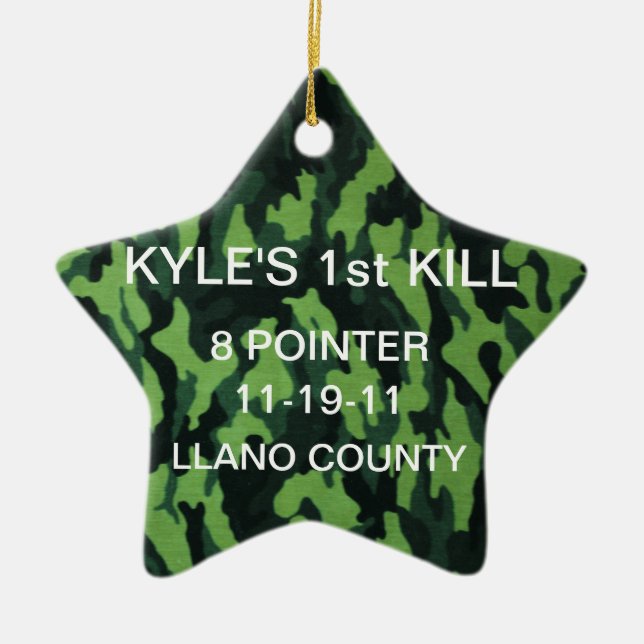 "FIRST DEER " ornament (Front)