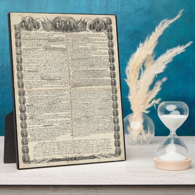 First Draught of the Declaration of Independence Plaque (Side)