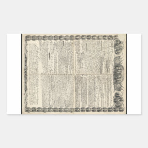 First Draught of the Declaration of Independence Sticker