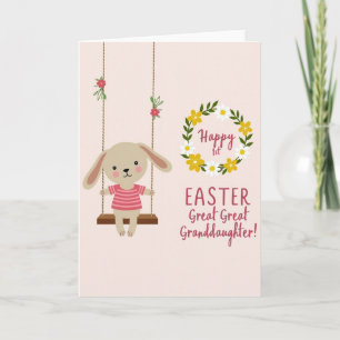 First Easter Great Granddaughter Card