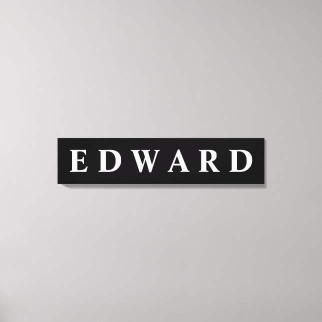 First/Family/Last Name Canvas Print (Front)