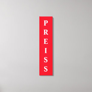 First/Family/Last Name Canvas Print