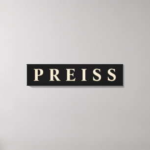 First/Family/Last Name Canvas Print