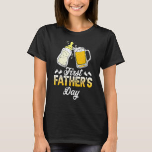 First Father s Day Beer Baby Bottle Daddy 2023 Da T-Shirt