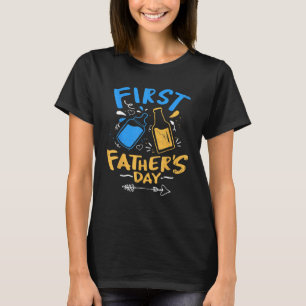 First Father s Day  Beer Baby Bottle Daddy 2023 Vi T-Shirt