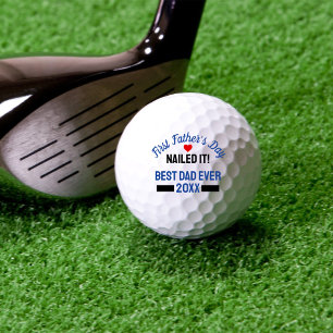 First Father’s Day Nailed It Keepsake Customizable Golf Balls