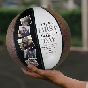 First Father’s Day Photo Collage Basketball Gift