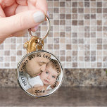 First Fathers Day as Grandpa Custom Year and Photo Keychain<br><div class="desc">Create your own unique photo keychain for the new grandpa's first father's day. A perfect opportunity to add a photo of your new baby as a lovely keepsake and a timeless treasure to enjoy every day. The template is set up ready for you to add your own photo and customize...</div>