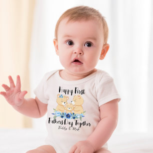 First Fathers day baby and dad matching outfit  Bodysuit