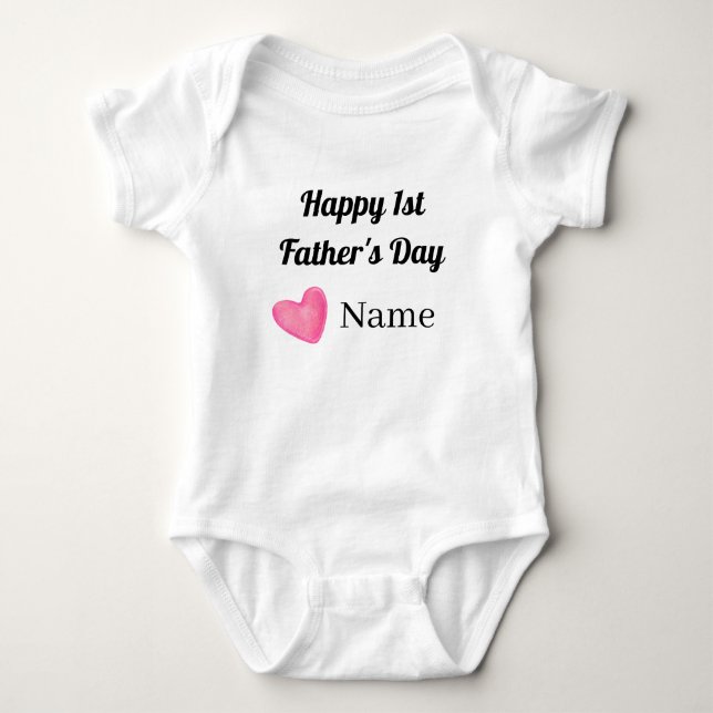First Father's Day. Baby Bodysuit (Front)
