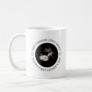 First Father's Day Baby Sonogram Custom Name Photo Coffee Mug