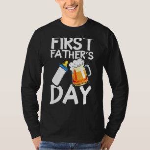 First Father's Day Beer Baby Bottle New Daddy 2022 T-Shirt