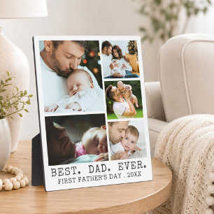 First Fathers Day BEST DAD EVER Photo Collage Plaque