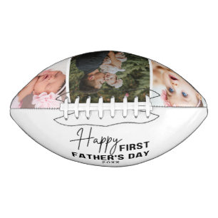 First Father's Day Black And White 3 Photo   Football