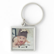 First Father's Day Custom Baby Photo | With Year