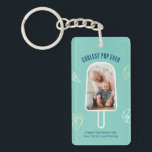 First Father's Day Custom Photo Funny Cool Dad Keychain<br><div class="desc">Personalized Father's Day gift for your dad to celebrate Father's Day. Whether it's for a new dad, stepdad, old and classic dad, or dad-to-be, the custom text function will get you covered. You can change the text to your desired wording and upload your own custom photo. Get something memorable and...</div>