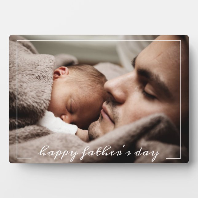 First Father's Day Custom Photo Plaque (Front)