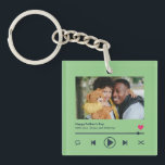 First Father's Day Dad Custom Photo Music Player Keychain<br><div class="desc">Personalized Father's Day gift for your dad to celebrate Father's Day. Whether it's for a new dad, stepdad, old and classic dad, or dad-to-be, the custom text function will get you covered. You can change the text to your desired wording and upload your own custom photo. Get something memorable and...</div>