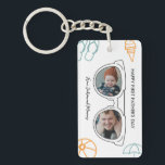 First Father's Day Dad Custom Photo Sunglasses Keychain<br><div class="desc">Personalized Father's Day gift for your dad to celebrate Father's Day. Whether it's for a new dad, stepdad, old and classic dad, or dad-to-be, the custom text function will get you covered. You can change the text to your desired wording and upload your own custom photo. Get something memorable and...</div>