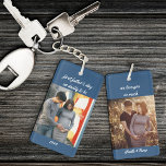 First Father's Day Daddy to Be 2 Photo Keychain<br><div class="desc">Photo keychain for a dad-to-be's first father's day. The photo template is set up for you to add 2 of your favourite pictures, which are printed one on each side, in square / instagram format. You could add maternity photos or sonogram / ultrasound image. The wording is fully editable and...</div>