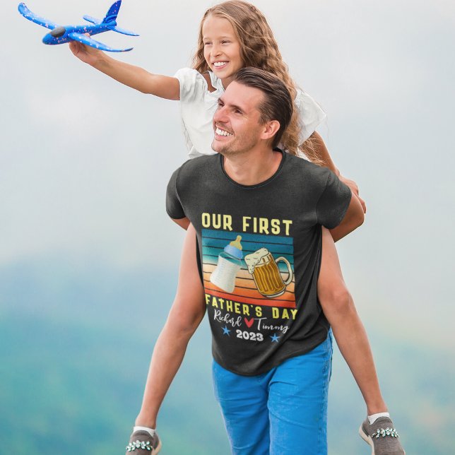 First Father's Day Gift Father Kid Son Matching T-Shirt (Creator Uploaded)
