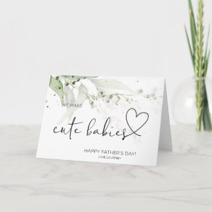 First Fathers Day Gifts New Dad Husband from Wife Card