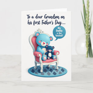 First Fathers Day Grandson Card