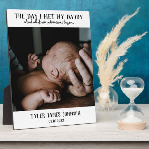First Father's Day Keepsake Photo Plaque