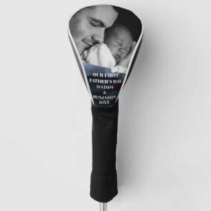 First Father's Day Personalize Photo  Golf Head Cover
