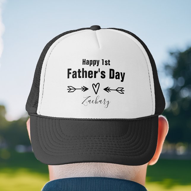 First Father's Day Personalized Trucker Hat (First Father's Day Personalized Trucker Hat)