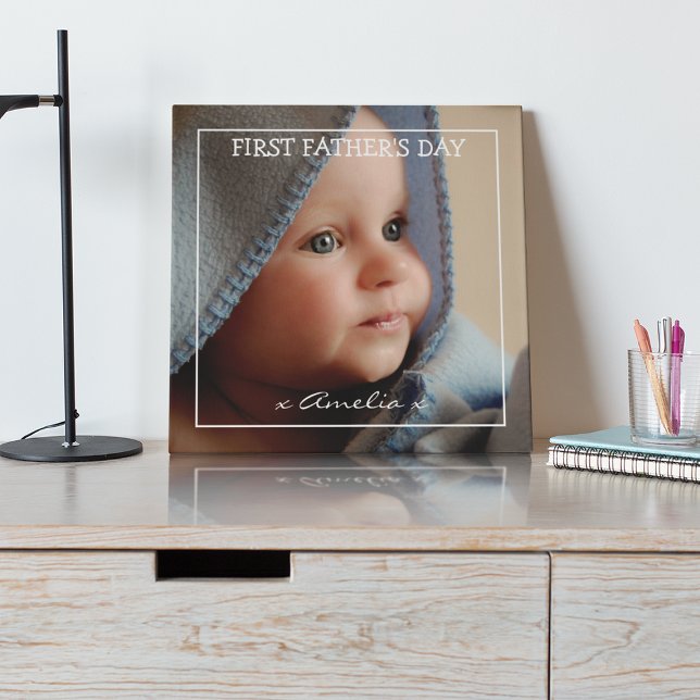 First Father's day photo and message Plaque (Creator Uploaded)