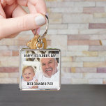 First Fathers Day Photo Best Grandad Ever Keychain<br><div class="desc">First Fathers Day photo keychain for the Best Grandad Ever. You can add your favourite photo (which is displayed in square / instagram format) and you can also edit all of the wording, if you wish. It currently reads "happy 1st father's day .. best grandad ever" which you can keep...</div>
