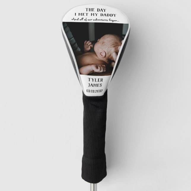 First Father's Day Photo  Golf Head Cover (Front)